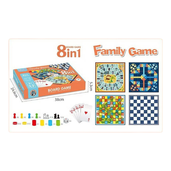 Гра настільна 8в1 Family Game