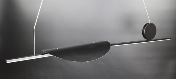 Люстра світлодіодна підвісна LED світильник для квартири на стелю лед 26755 Чорний 20-180х26х100 см. | Зображення 1