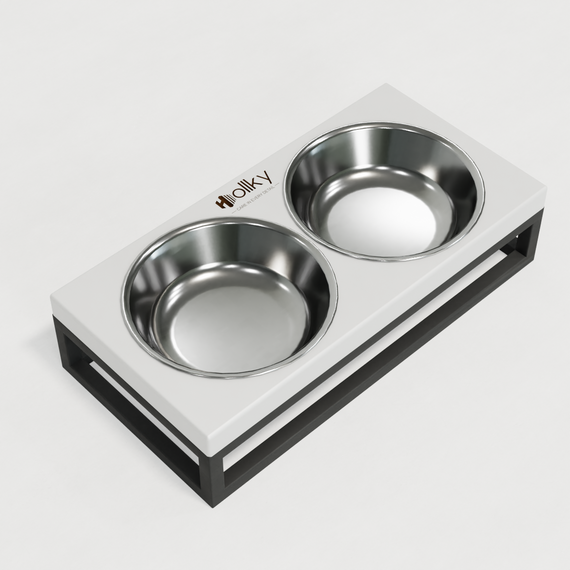 Миски на подставке для маленьких собак и котов Hollky Base XS (2 × 0,25 л) BXS-28145-GRWH | Зображення 8