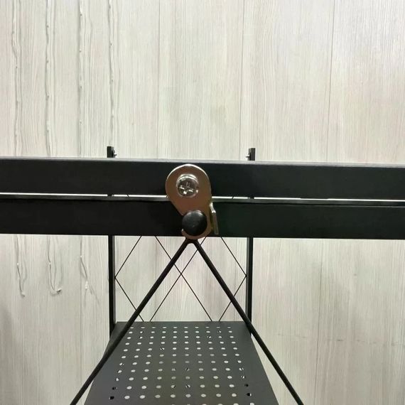 Складная полка-стеллаж из нержавеющей стали на колесиках 87×34×87 см | Зображення 3