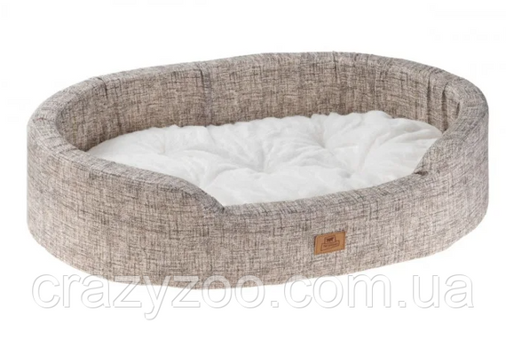 Лежак для собак и котов Ferplast Dandy F 65 с искусственным мехом коричневый 65х46х17 см 82943098