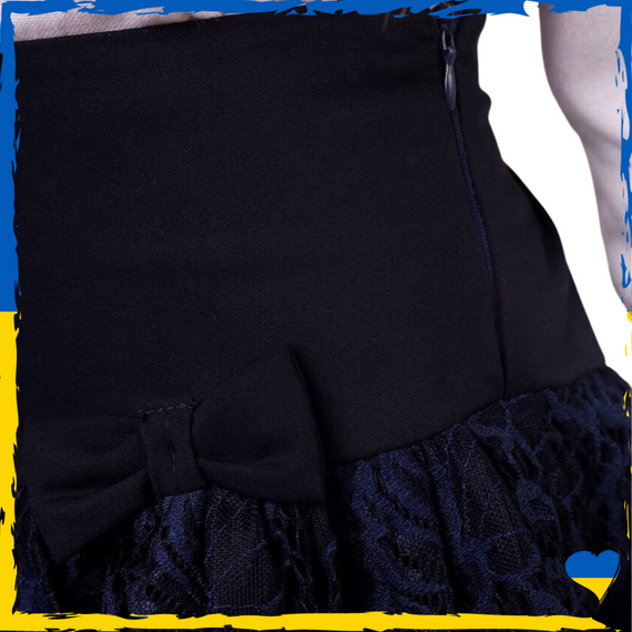 Юбка детская. Юбка для девочки. Темно-синяя 116-140 | Зображення 3