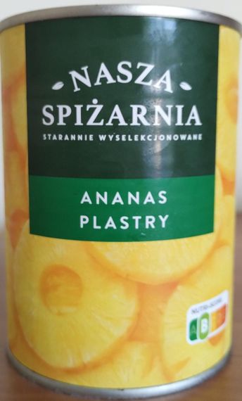 Ананас консервований кільцями в сиропі Ananas plastry 565 г/б