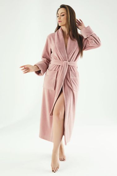 Женский халат Nusa 6895, пудровый 2XL | Зображення 3