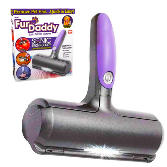 Щітка-ролик Fur Daddy для прибирання шерсті котів і собак, електрична, з LED-підсвіткою | Зображення 1