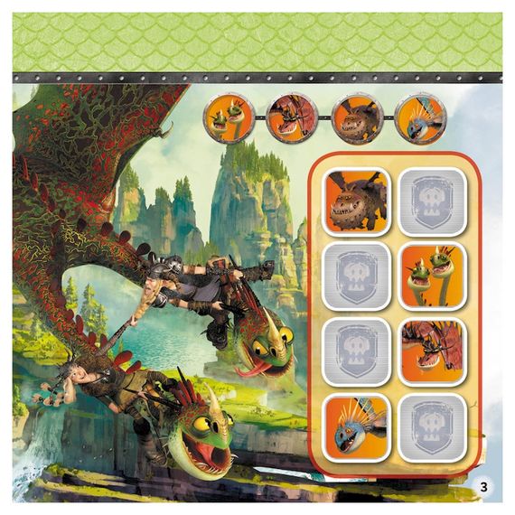 Судоку для детей "Драконьи всадники" 1191003 с наклейками | Зображення 3