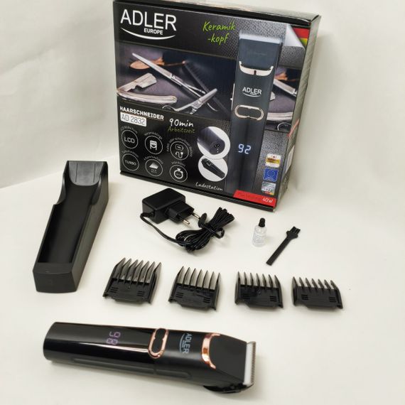 Професійний тример з набором насадок Adler AD 2832, Модний машинка для стрижки волосся FU-45 | Зображення 2