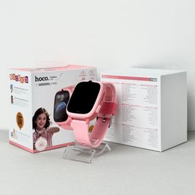 Дитячий годинник Smart Hoco Y106 4G (Рожевий)