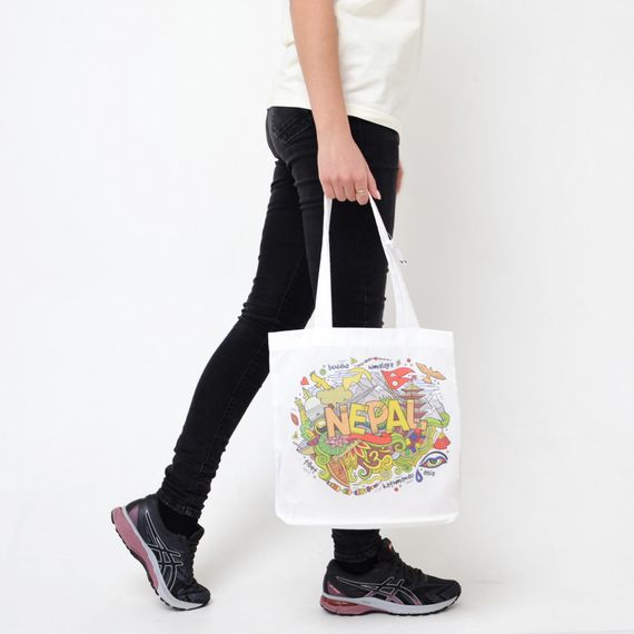 Сумка шопер 4Profi "Nepal" оксфорд біла  37363 | Зображення 1