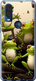 Чехол на Motorola One Vision Жабки "5656u-1782-17620"