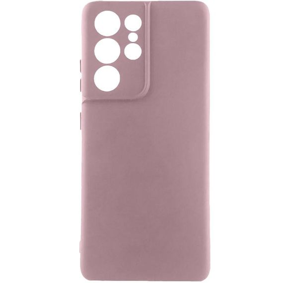 Чохол TPU GETMAN Liquid Silk Full Camera для Samsung Galaxy S21 Ultra Рожевий / Pink Sand