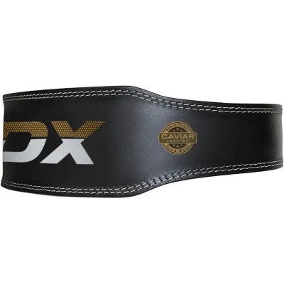Атлетический пояс RDX 6 шкіряний Black Gold 2XL (WBS-6RB-2XL) | Зображення 1