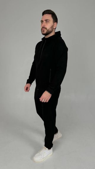 Чоловічий спортивний костюм база чорний | Зображення 1