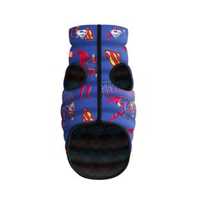 Курточка для собак WAUDOG Clothes двостороння, малюнок "Сила Супермена", XS22, В 33-35 см, С 19-21 см