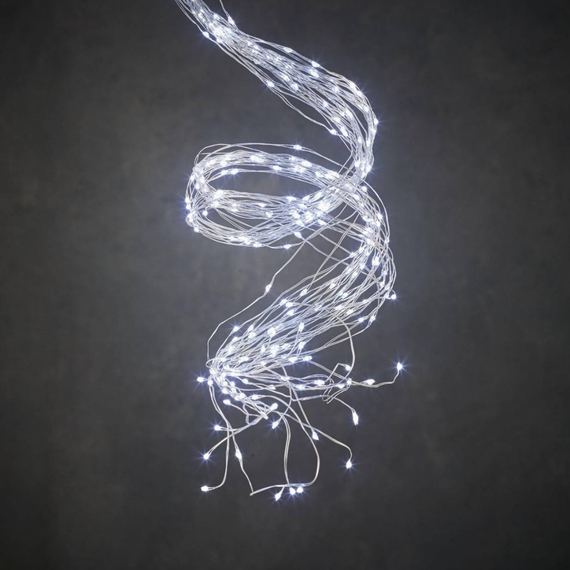 Роса пучок 2 метри 10 ниток Niki Light кінський хвіст з пультом 200 Led гірлянда для ялинки холодний білий | Зображення 5