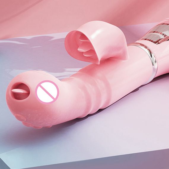 Вибратор-кролик "Vibro licking", 12 режимов вибрации, цвет розовый sexstyle | Зображення 6