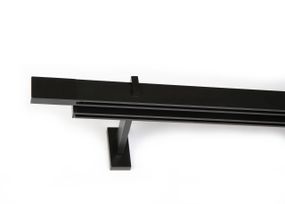 Карниз Скарлайн подвійний у зборі Квадро чорний 350 см.