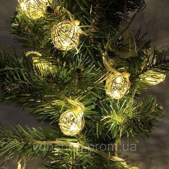 Світлодіодний хіт-пара 20 шт 2 м, Ялинові гірлянди, Світлодіодні гірлянди класичні різнобарвні VZ-16 | Зображення 2