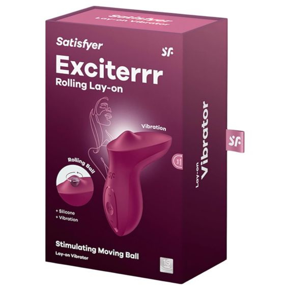 Вибратор для клитора с жемчужной стимуляцией Satisfyer Exciterrr Berry, 2 независимых мотора sexstyle | Зображення 5