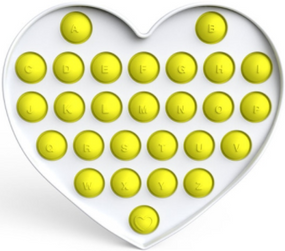 Pop it з малюнком Поп іт з малюнком Іграшка антистрес Пупырка Поп іт Сімпл Дімпл Simple Dimple Серце 4