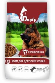 Сухий корм Dasty для собак з яловичиною 10 кг