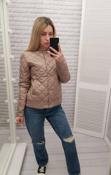 Куртка з ефектом стьобання, арт.310, кава з молоком | Зображення 8