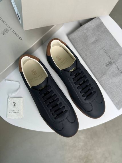 Кросівки Brunello Cucinelli Classic Dark black чорні ob432 | Зображення 9