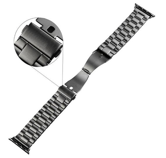Металевий ремінець Primo Steel годинника Apple Watch 38mm / 40mm / 41mm - Black | Зображення 4