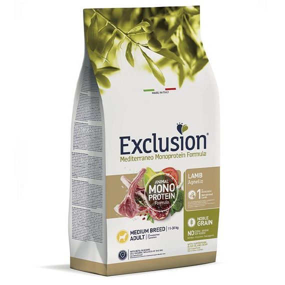 Сухой корм Exclusion Adult Lamb Medium Breed для взрослых собак средних пород 3 кг