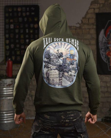 Худі maklin Далі Бога Немає олива НП4879 | Зображення 2