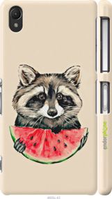 Чохол на Sony Xperia Z2 D6502/D6503 Єнотик з кавуном "4605m-43-2448"