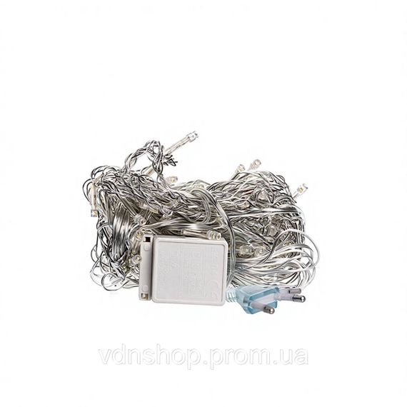 Новорічна гірлянда штора 1,5х1,5 м 64 LED білий провід Білий ZWM1564LEDW | Зображення 1