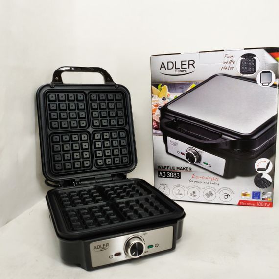 Електрична вафельниця Adler AD 3083 з антипригарним покриттям, регулюванням температури та 1800Вт TO-51 | Зображення 5