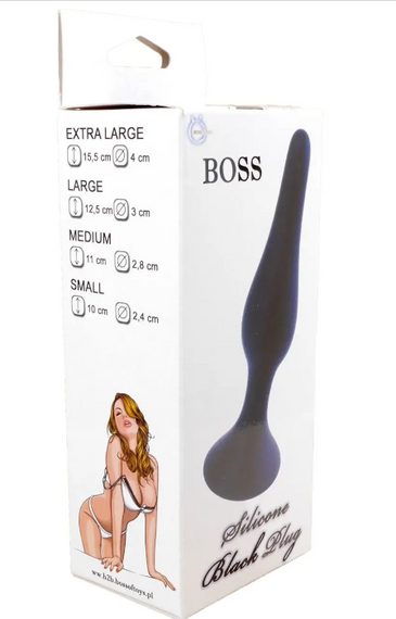 Анальний плаг Silicone Plug Black — Large Sex Aura | Зображення 2