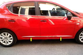 Молдинг дверної Carmos (4 шт., нерж.) для Seat Ibiza 2010-2017 рр.