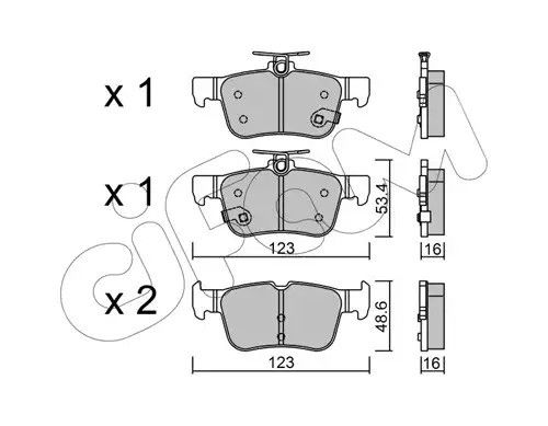Колодки гальмівні Focus/Kuga/Mondeo 12-, CIFAM (82210400) | Зображення 8