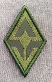 Шеврон "Свобода россії" (ромб зелений) 14см