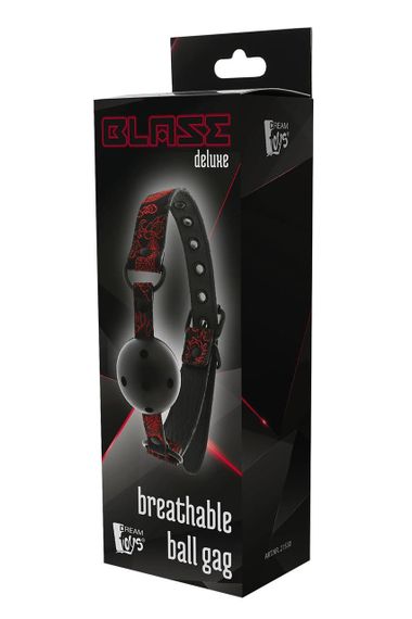 Кляп BLAZE DELUXE BREATHABLE BALL GAG, Червоний, Регульований | Зображення 1