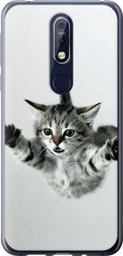 Чехол на Nokia 7.1 Летящий котёнок "2322u-1593-17620"