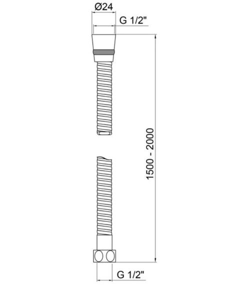 Шланг для душу Kroner KRM - C600 150-200 см (CV023628) | Зображення 1