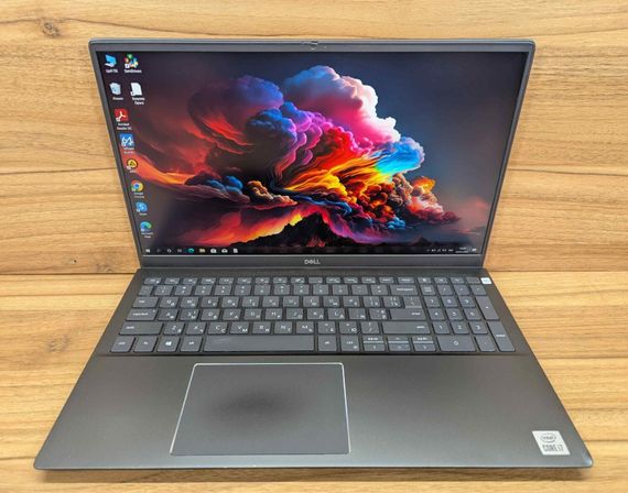 Ігровий ноутбук Б-клас Dell Vostro 7500 / 15.6" (1920x1080) IPS / Intel Core i7-10750H (6 (12) ядер по 2.6 - 5.0 GHz) / 16 GB DDR4 / 512 GB SSD / nVidia GeForce GTX 1650 Ti, 4 GB GDDR6, 128-bit / TouchID / WebCam / Windows 10 б/в + Подарунок Миша / USB | Зображення 1