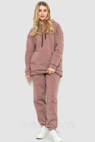 Спортивный костюм женский на флисе, цвет мокко, размеры S, M, L, XL, L, XXL, One e FA_008477