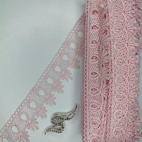 Кружево макраме  5см (20м) Цвет - Розовый (01-Y10495-7)