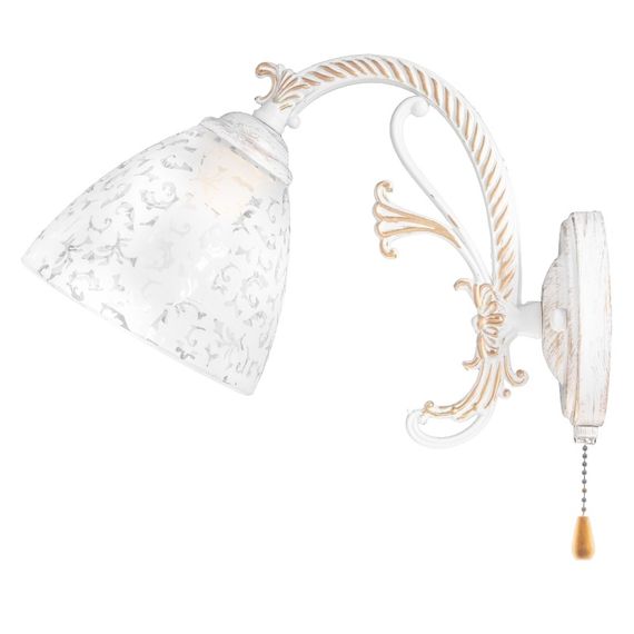 Бра настенное накладное в спальню классическое BKL-486W/1 E27 WH | Зображення 1