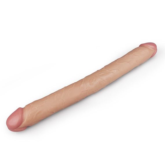 Двухсторонний фаллоимитатор - King-Sized Realistic Slim Ultra Double Dildo 17" sexstyle | Зображення 4