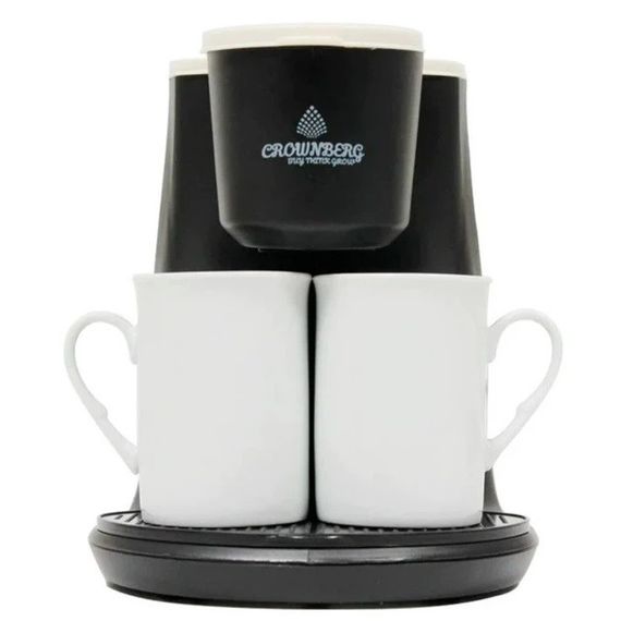 Крапельна електрична кавоварка для дому на 2 чашки Crownberg CB-1568 500Вт HB-29