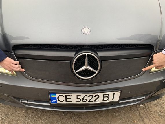 Зимняя накладка на решетку V1 (2010-2015) Глянцевая для Mercedes Vito W639 | Зображення 3