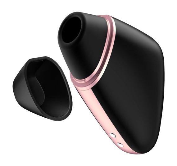 Вакуумний стимулятор клітора Satisfyer Love Triangle Sucking, чорний Sex Aura | Зображення 1