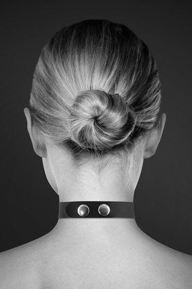 Чокер зі стразами Bijoux Pour Toi - SLAVE, натуральна шкіра | Зображення 1