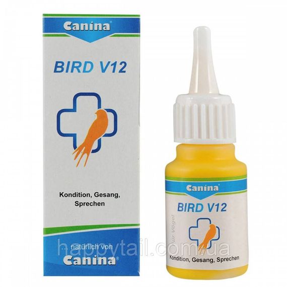 Витамины Canina Bird V12 для птиц и попугаев, 25 мл — быстрая помощь при стрессе
